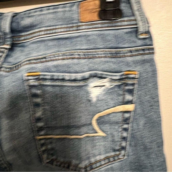 American Eagle Size‎ 4S Original Boot Stretch Distressed Jeans - Picture 6 of 12